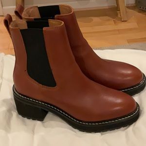 Madewell Cognc lug Sole boot